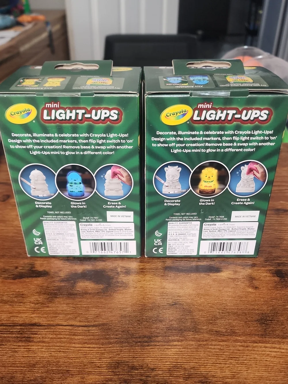 Crayola Mini Light-Ups Recolorable Penguin (Blue) & Reindeer (Yellow) Set FP $40